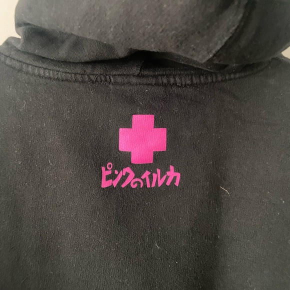 PINK DOLPHIN HOODIE BLACK COLOR SIZE MEDIUM - Picture 8 of 10